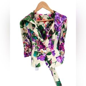 DOLCE & GABBANA Vintage Floral Print Blazer